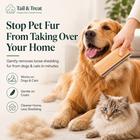 Wooden Pet Hair Removal Comb for Cats and Dogs